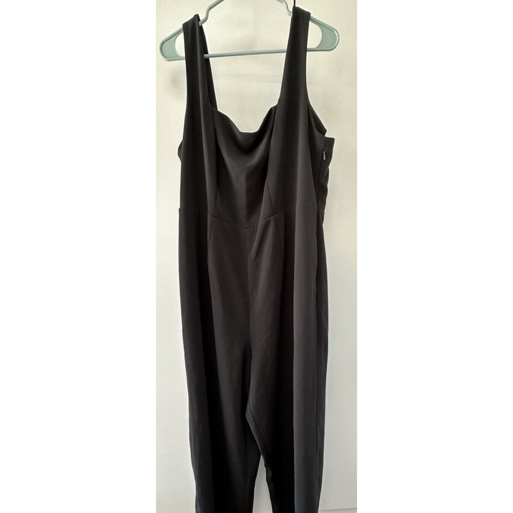 A New Day Jumpsuit‎ Womens XXL Black Straight Maxi Sleeveless Stretch New